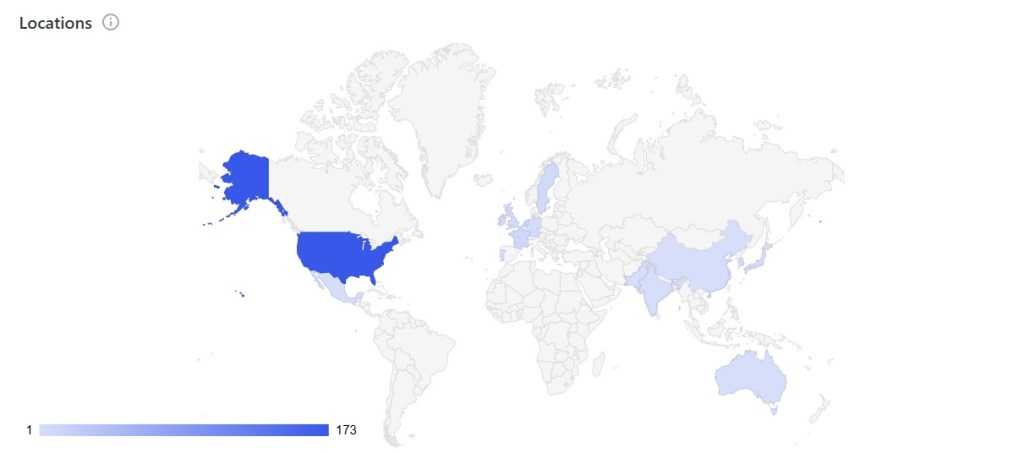 We have views WORLD&nbsp;WIDE